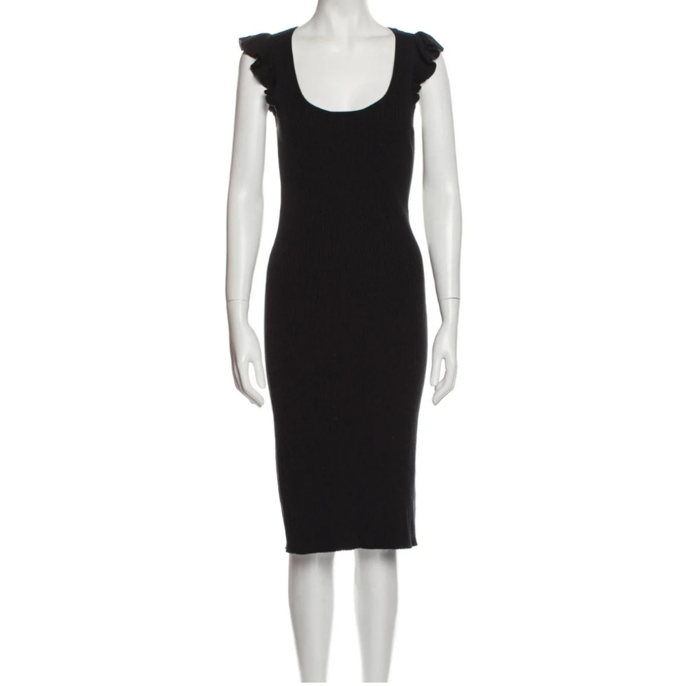 Hatch Black Sheath Midi Dress